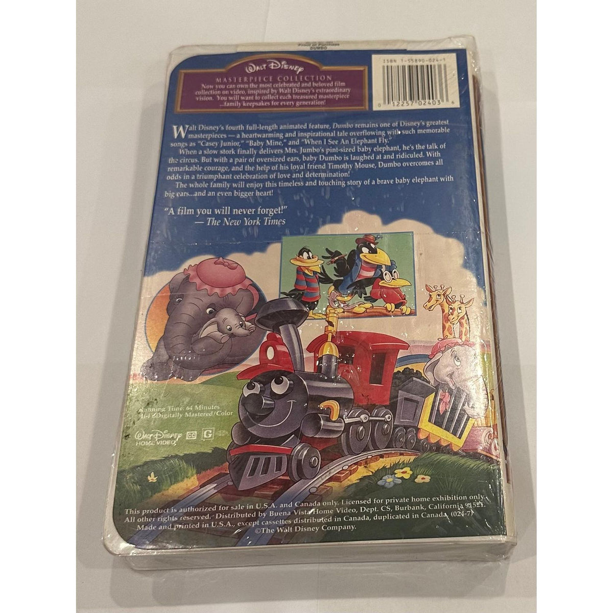 Disney VHS Tape Dumbo Materpiece