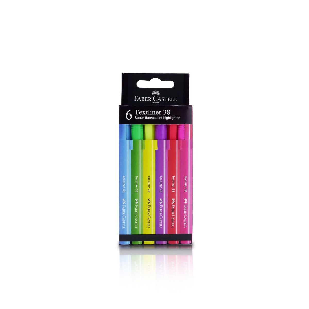 Faber Castell Textliner Super Florescent 6 Colors || اقلام فسفورية فيبر كاستل ٦ لون فاقعة