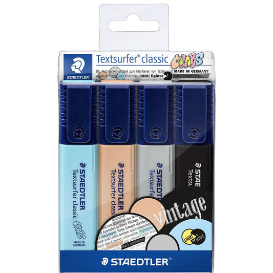Staedtler Text Surfer Vintage Highlighters || اقلام ستدلر فسفوري فينتيج هايلايتر