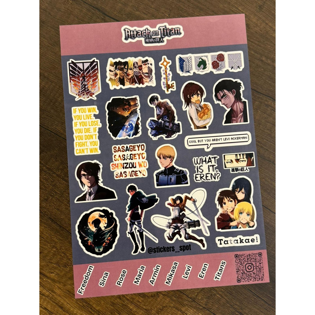 Stickers Spot Attack on Titan || ستيكرات اتاك اون تايتن