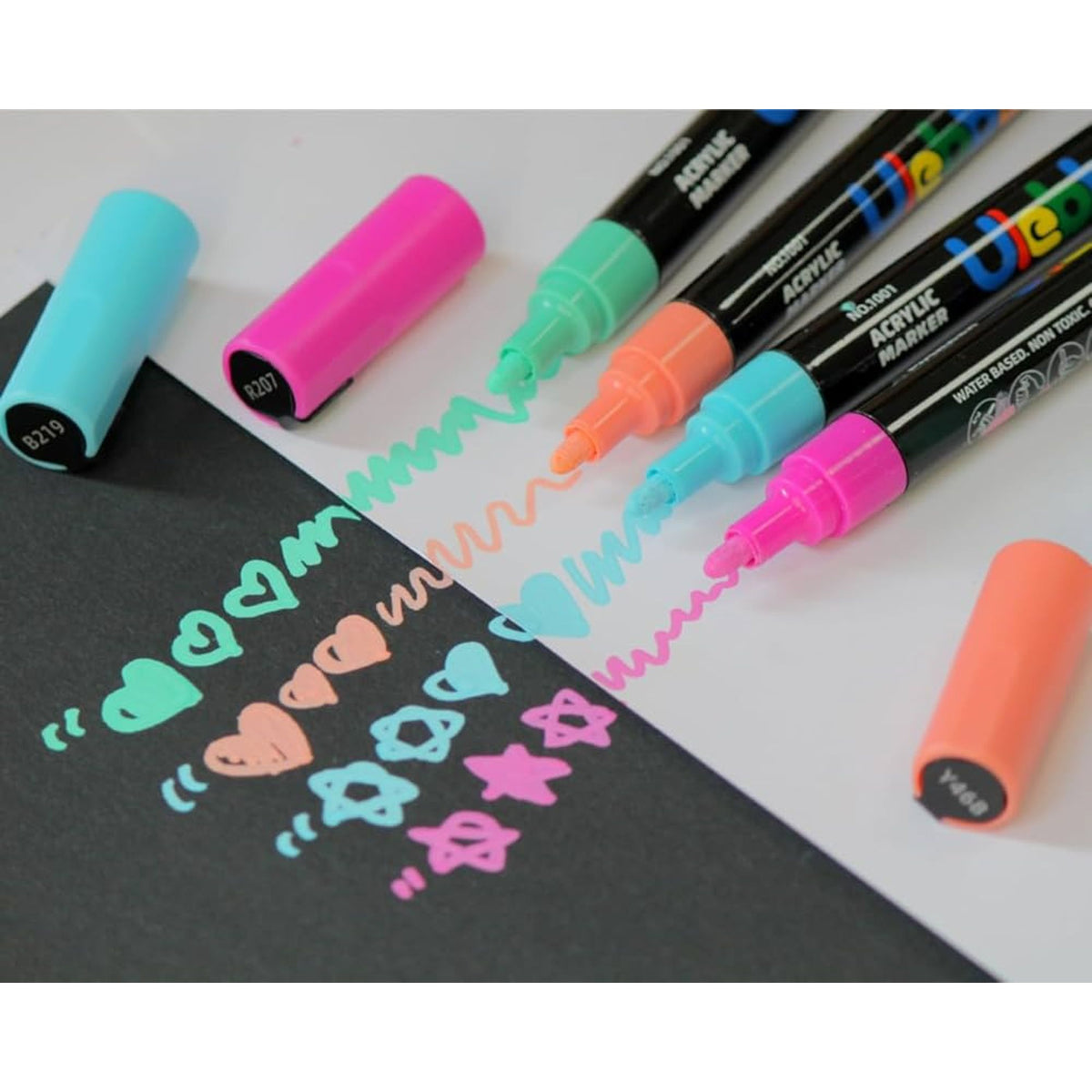 Ulebbe Acrylic Marker 48 Colors For Painting on All Surfaces || الوان اكريليك ماركر يوليبي ٤٨ لون للرسم على جميع الاسطح
