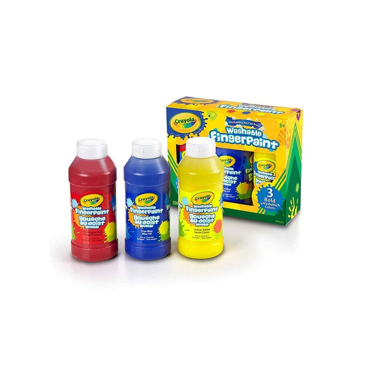Crayola Washable EZ Finger Paint 3 Colors || الوان اصابع كرايولا علبة عصارة 3 لون