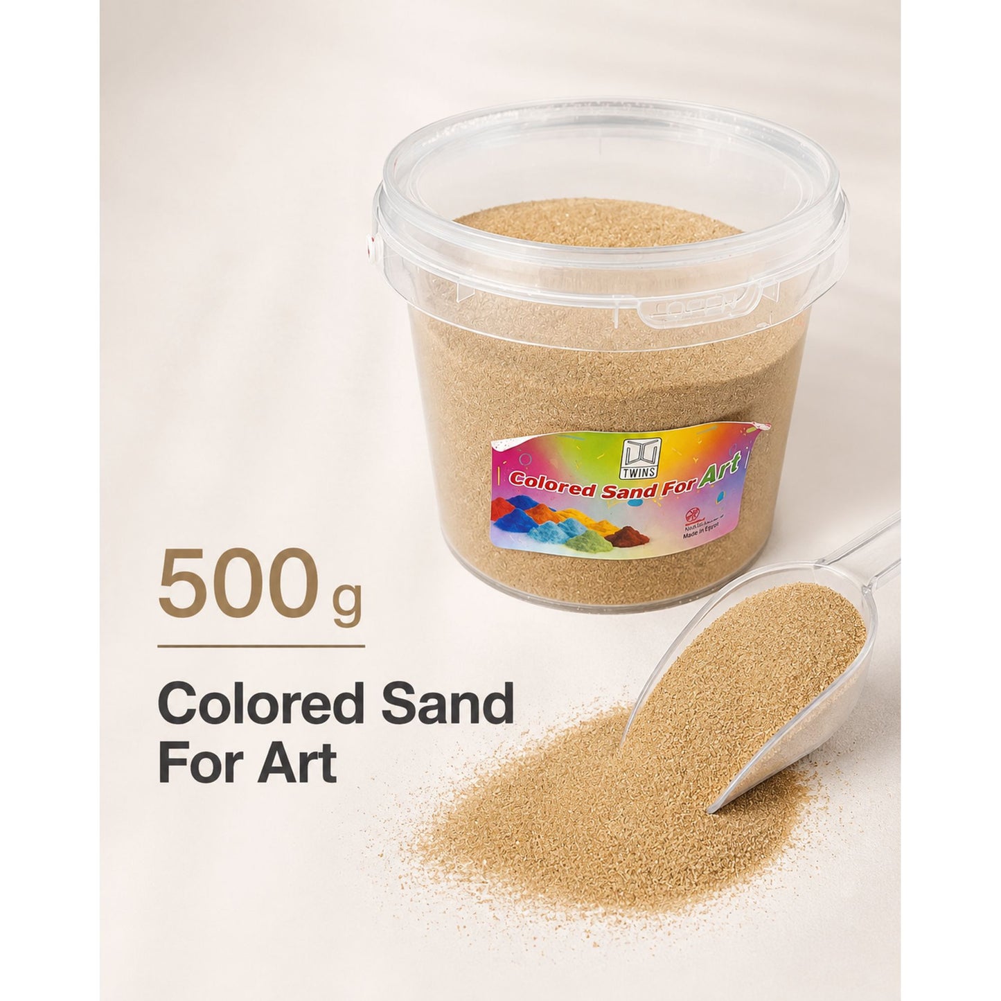 Twins Colored Sand 500g Plain || رمل ملون توينز 500 جرام ساده