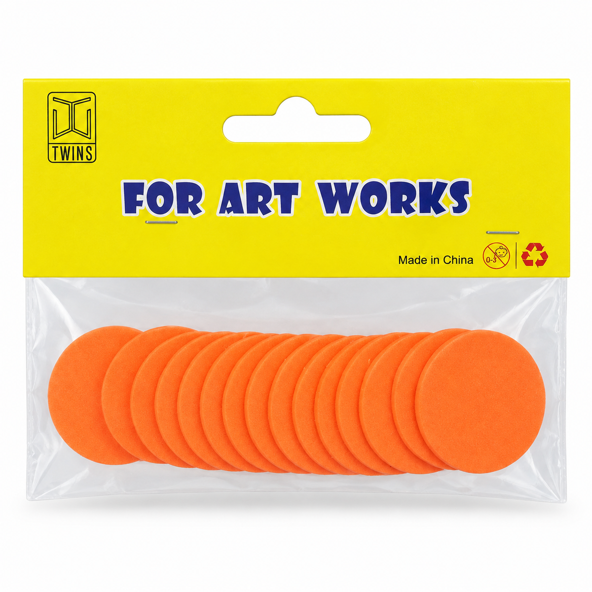 Twins Foam Circles Orange || دوائر فوم برتقالي توينز