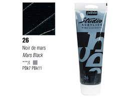 Pebeo Studio Acrylics High Viscosity 250 ml Mars Black || الوان بيبيو اكريليك 250 مل اسود