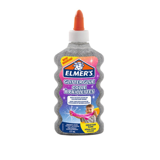 Elmer's Glitter Glue 177ml || صمغ جليتر زري لعمل السلايم ماركه المرز 177 مل