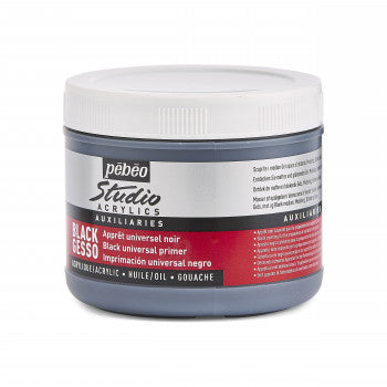 Pebeo Universal Primer Gesso Black Color 500 ml || جيسو بيبيو اسود 500 مل