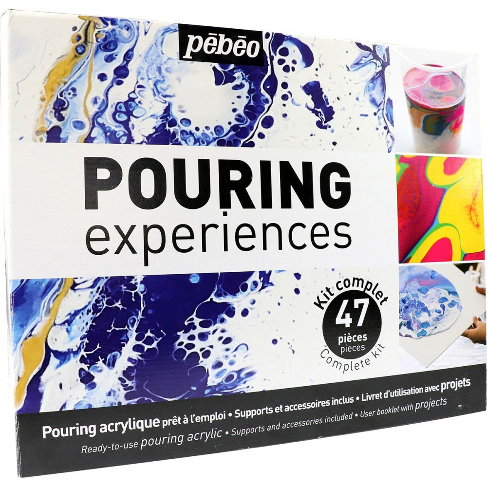 Pebeo Pouring Kit 47 Pcs || طقم الوان سكب بيبيو 47 قطعة