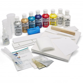 Pebeo Pouring Kit 47 Pcs || طقم الوان سكب بيبيو 47 قطعة