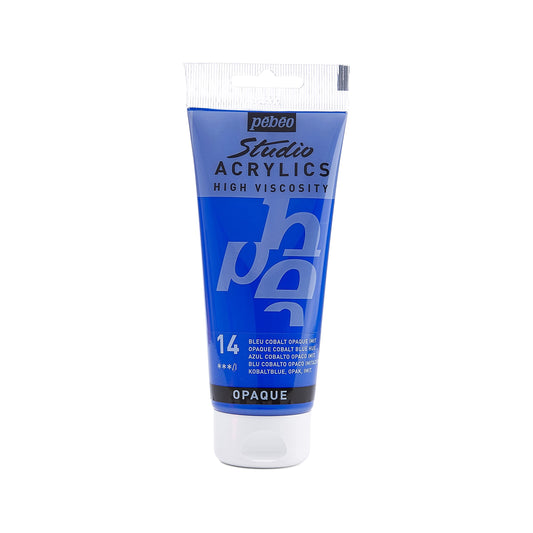 Pebeo Studio Acrylics High Viscosity 100 ml Cobalt Blue || الوان بيبيو اكريليك 100 مل لون ازرق كوبالت