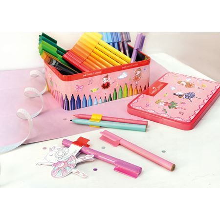 Faber Castell Connector Felt Tip Pen Set Ballerina 25 colors || بوكس موسيقي الوان شينيه فيبر كاستل مع 25 لون كونيكت موصول