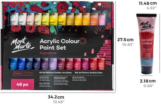 Mont Marte Acrylic Paint Set 48 || الوان اكريلك مونت مارت 48 لون