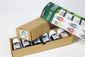 Pebeo Vitrail Glass Paint Set 6 Colors 20 ml || مجموعه الوان زجاج بيبيو فيترال 6 لون حجم 20 مل