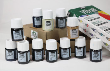 Pebeo Vitrail Glass Paint Set 12 Colors 20 ml || مجموعه الوان زجاج بيبيو فيترال 12 لون حجم 20 مل