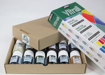 Pebeo Vitrail Glass Paint Set 12 Colors 20 ml || مجموعه الوان زجاج بيبيو فيترال 12 لون حجم 20 مل