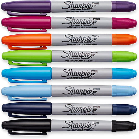 Sharpie Marker Twin Tip Assorted 8 Pack || اقلام شاربي ماركر ثنائية الرأس 8 لون