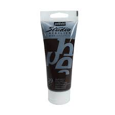 Pebeo Studio Acrylics High Viscosity 100 ml Burnt Umber || الوان بيبيو اكريليك 100 مل لون بني محروق