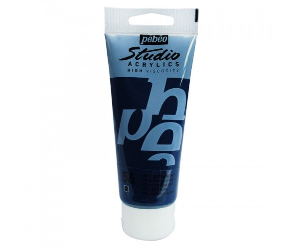 Pebeo Studio Acrylics High Viscosity 100 ml Prussian Blue || الوان بيبيو اكريليك 100 مل ازرق براشان