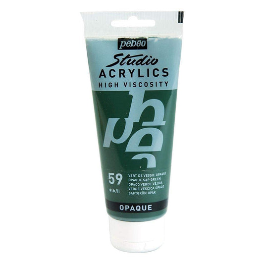 Pebeo Studio Acrylics High Viscosity 100 ml Sap Green || الوان بيبيو اكريليك 100 مل اخضر ساب