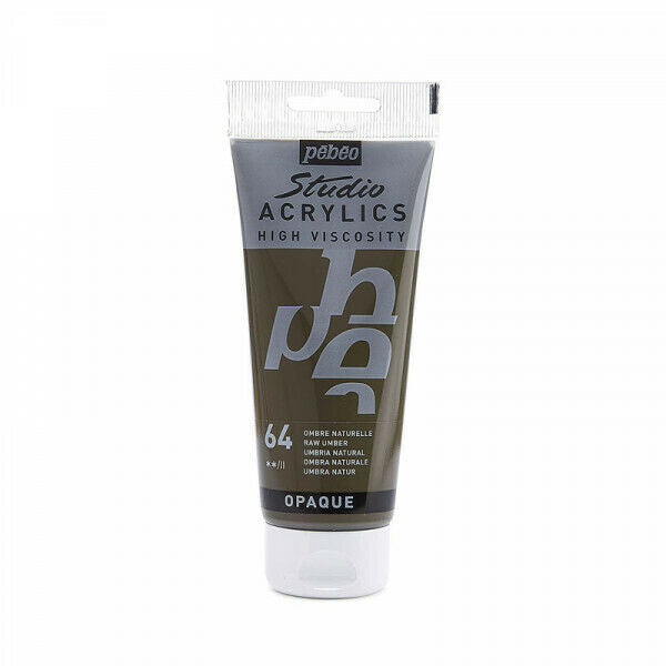 Pebeo Studio Acrylics High Viscosity 100 ml Raw Umber || الوان بيبيو اكريليك 100 مل بني امبر