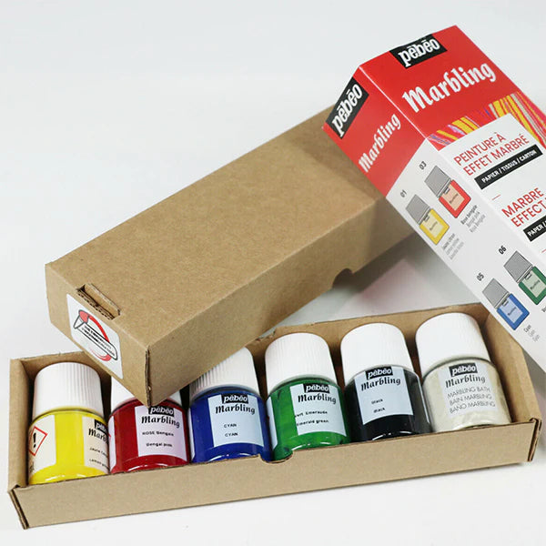 Pebeo Marbling Set 6 Colors 20 ml || مجموعه الوان ماربلنق 6 لون حجم 20 مل