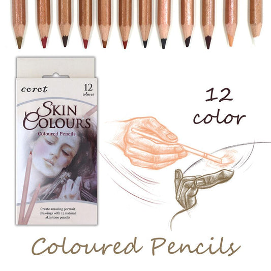 Corot Skin Colour Pencil || الوان خشبيه الوان البشرة 12 لون