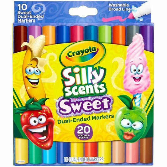 Crayola Silly Scents Sweet Dual Ended Markers 20 Colors || الوان شينية كرايولا معطرة براسين ٢٠ لون