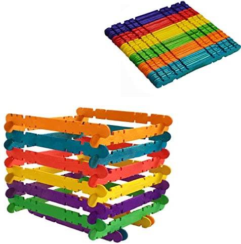 Colored Popsicle Sticks || اعواد خشب ملونة متقطعة