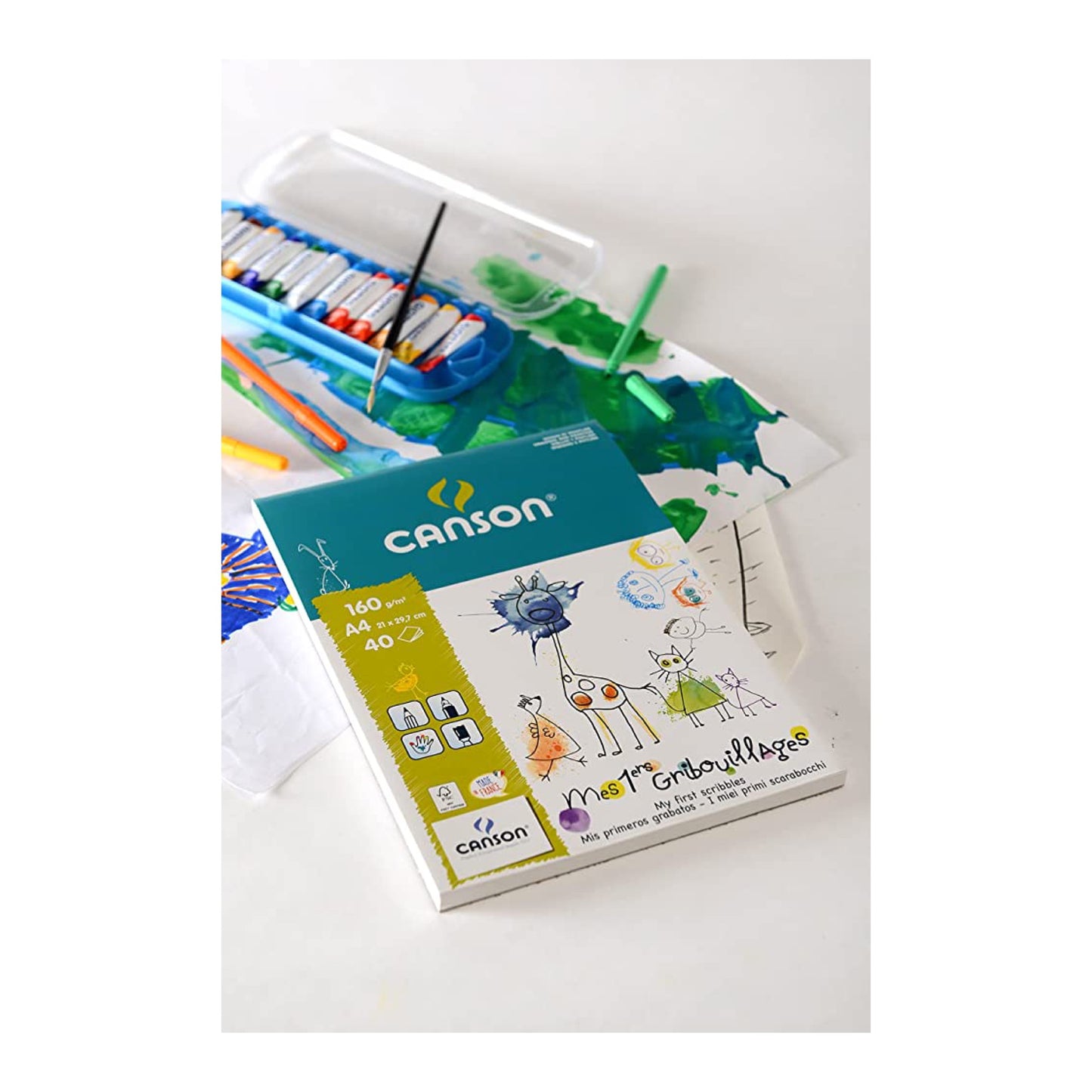 Canson my first scribbles A3 size 160 gm 40 sheets || كراسة كانسون للاطفال عدد 40 ورقه 160 جرام حجم اي ثري