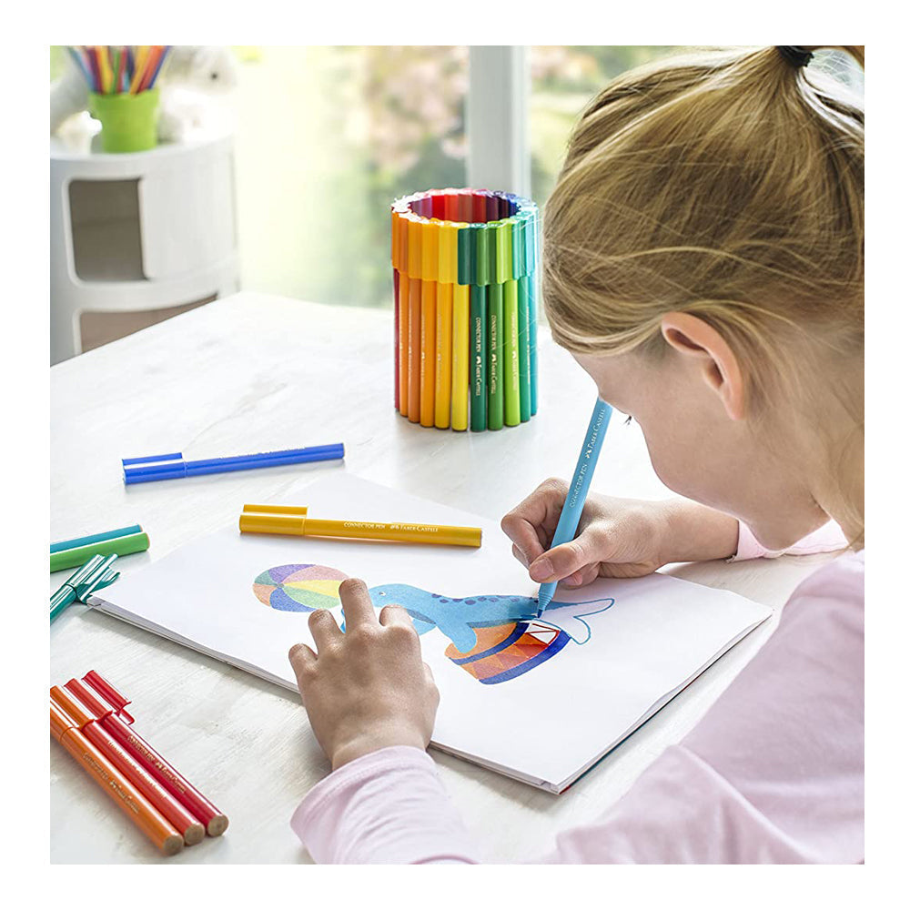 Faber Castell connector markers 30 Colors || الوان شينيه فيبر كاستل كونيكت ٣٠ لون