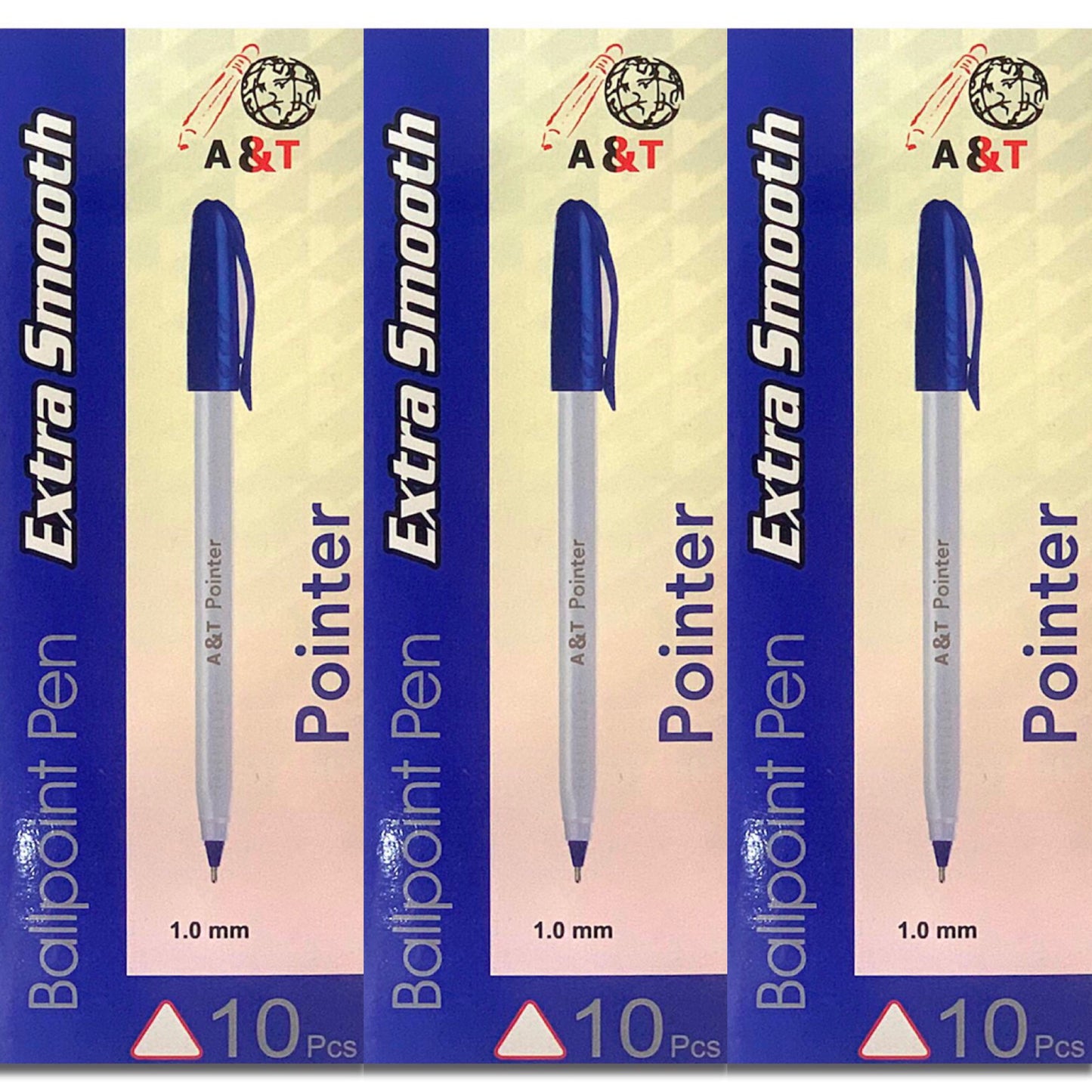 A&T Pointer Blue Pen Offer || باكيج اقلام حبر بوينتر ازرق ٣ باكيت