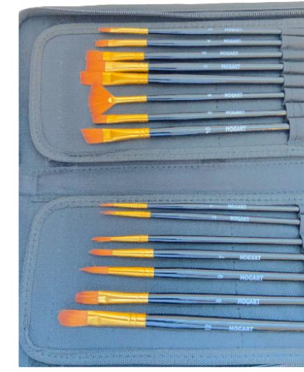 Mogart Professional Brush Set of 15 || مجموعة فرش رسم 15 حبة موق ارت