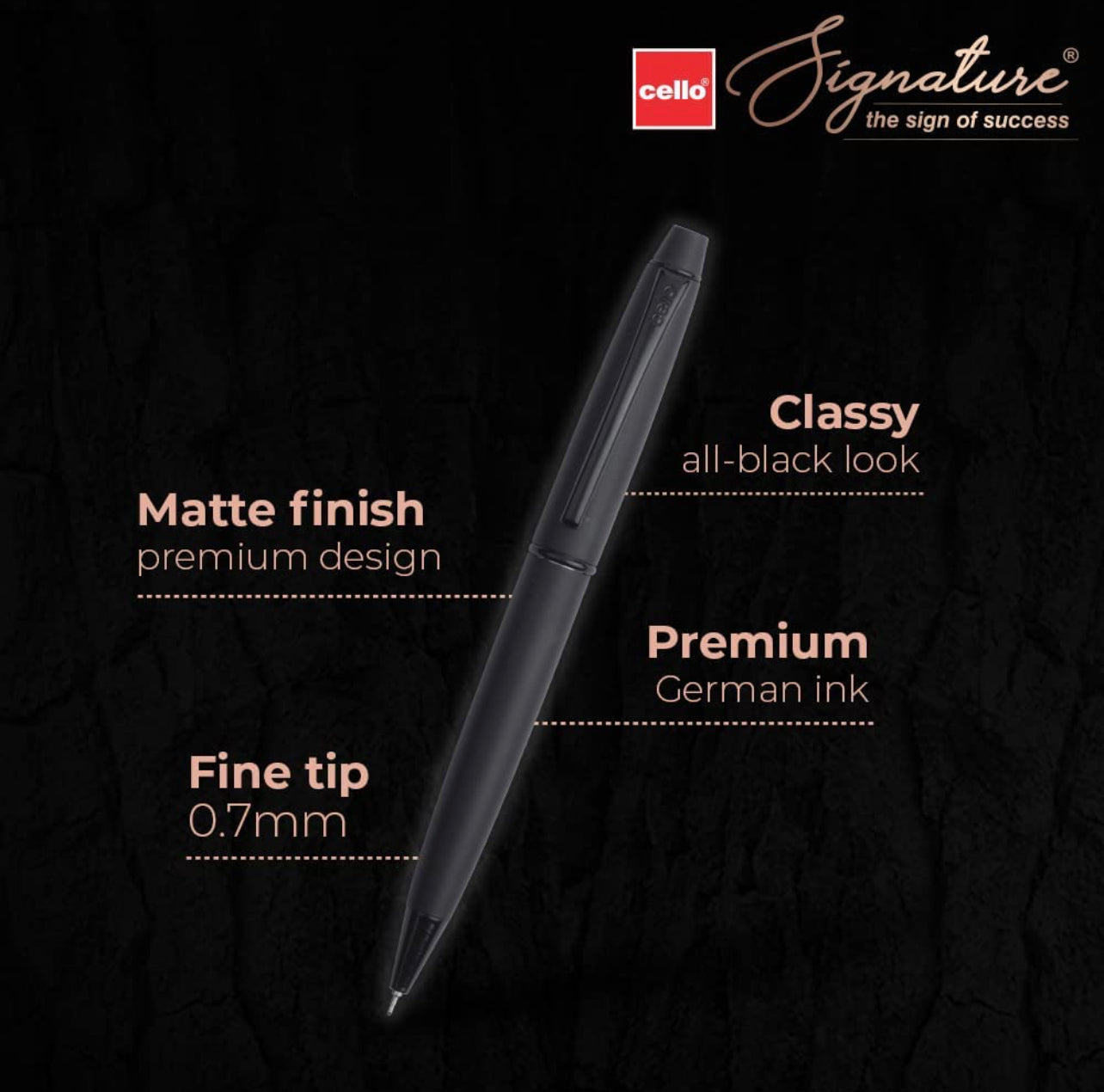 Cello Signature Carbon Roller Ball Pen || قلم سيلو كاربون