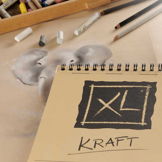 Canson XL KRAFT Sketch Pad A4 || كراسة رسم ورق كرافت بني كانسون خشن XL A4