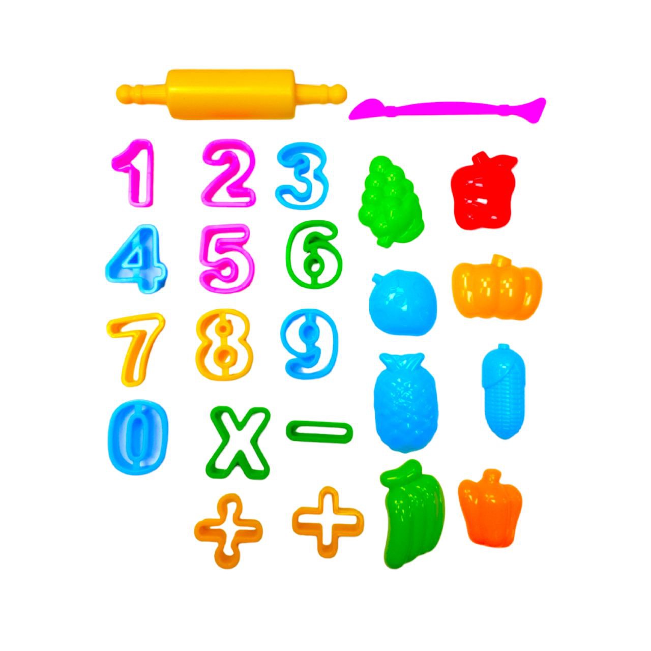 Funbo 7 Color Play Dough Set || طين صلصال فنبو ٧ لون قواطع اشكال⁩ واحرف