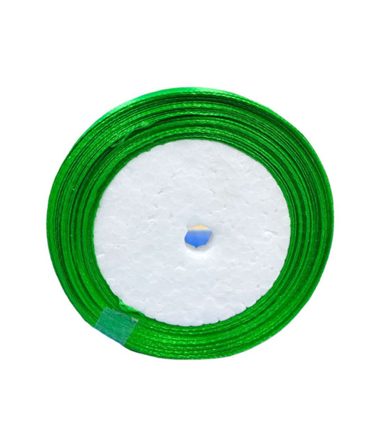 Satin Ribbon 1 Cm Green || ريبون ساتان ١ سم لون اخضر