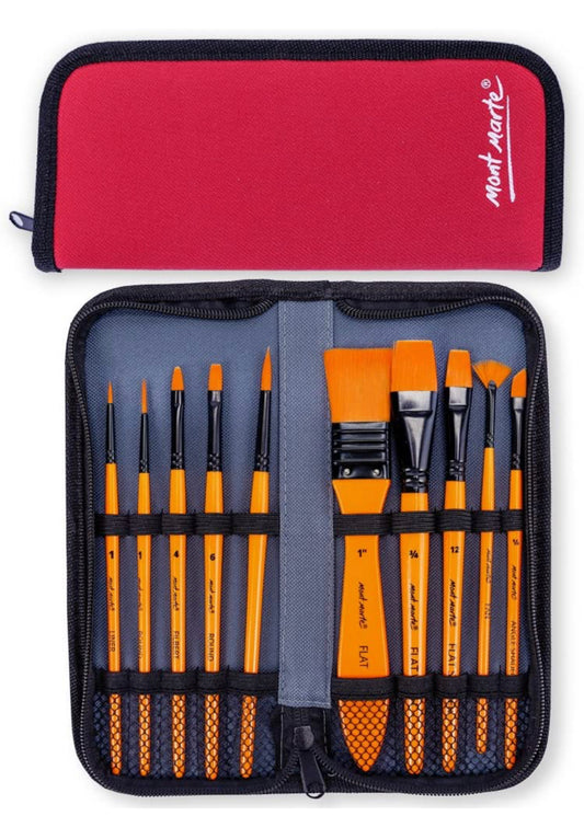Mont Marte Acrylic Brush Set || مجموعه فرش رسم اكريليك مونت مارت