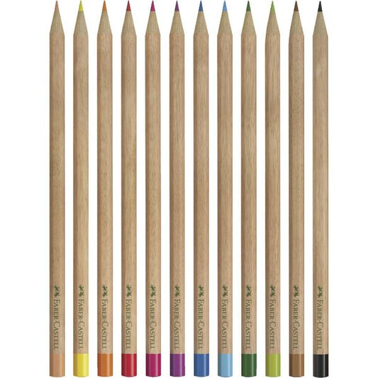Faber Castell Natural Colour Pencils 12 || الوان خشبيه طبيعية فيبر كستل 12 لون