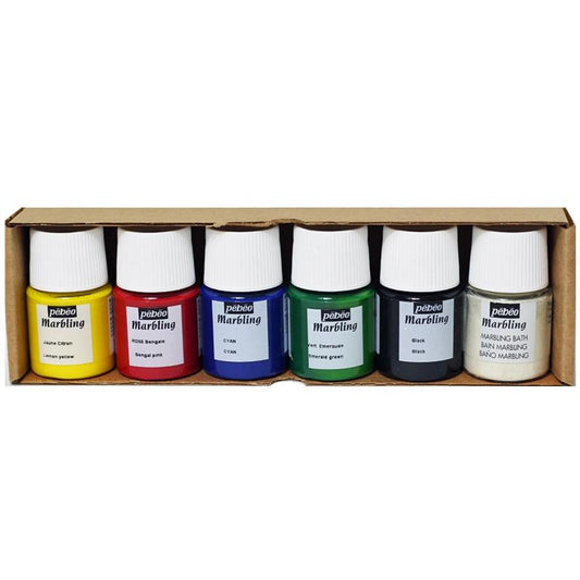 Pebeo Marbling Set 6 Colors 20 ml || مجموعه الوان ماربلنق 6 لون حجم 20 مل