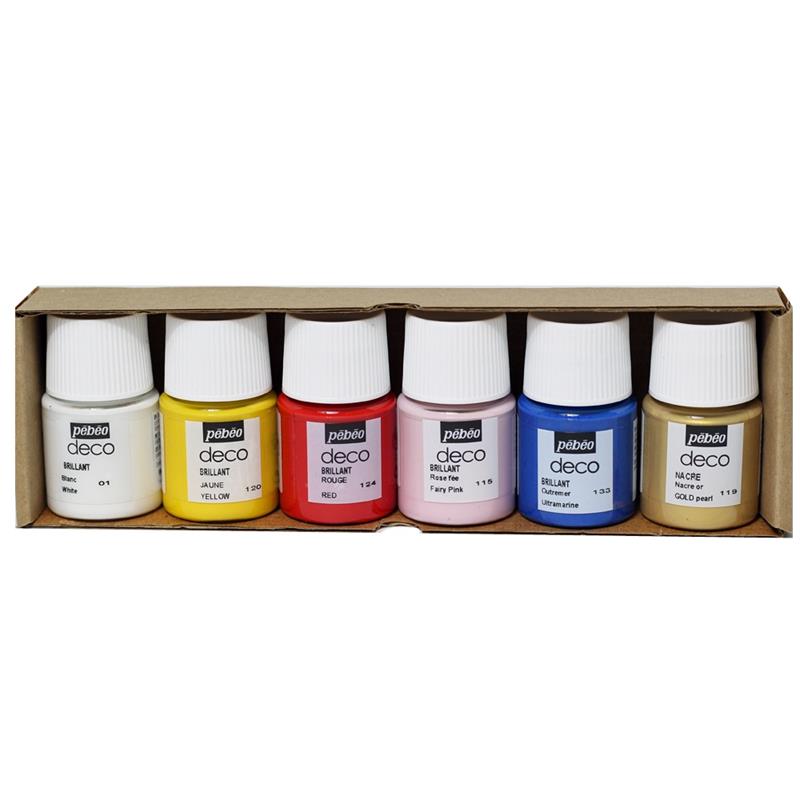 Pebeo Deco Set 6 Colors 20 ml || مجموعه الوان بيبيو ديكو 6 لون حجم 20 مل