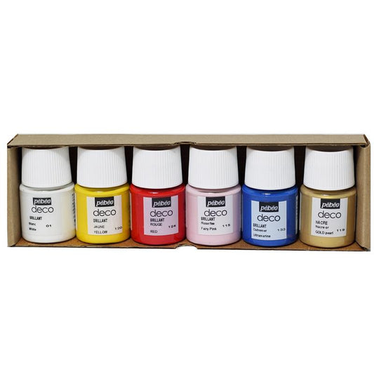 Pebeo Deco Set 6 Colors 20 ml || مجموعه الوان بيبيو ديكو 6 لون حجم 20 مل