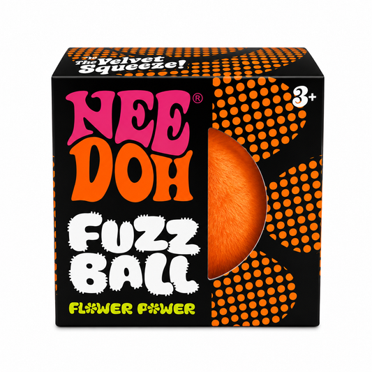 Needoh Fuzz Ball Flower Power Orange || نيدو الكره فاز بول برتقالي