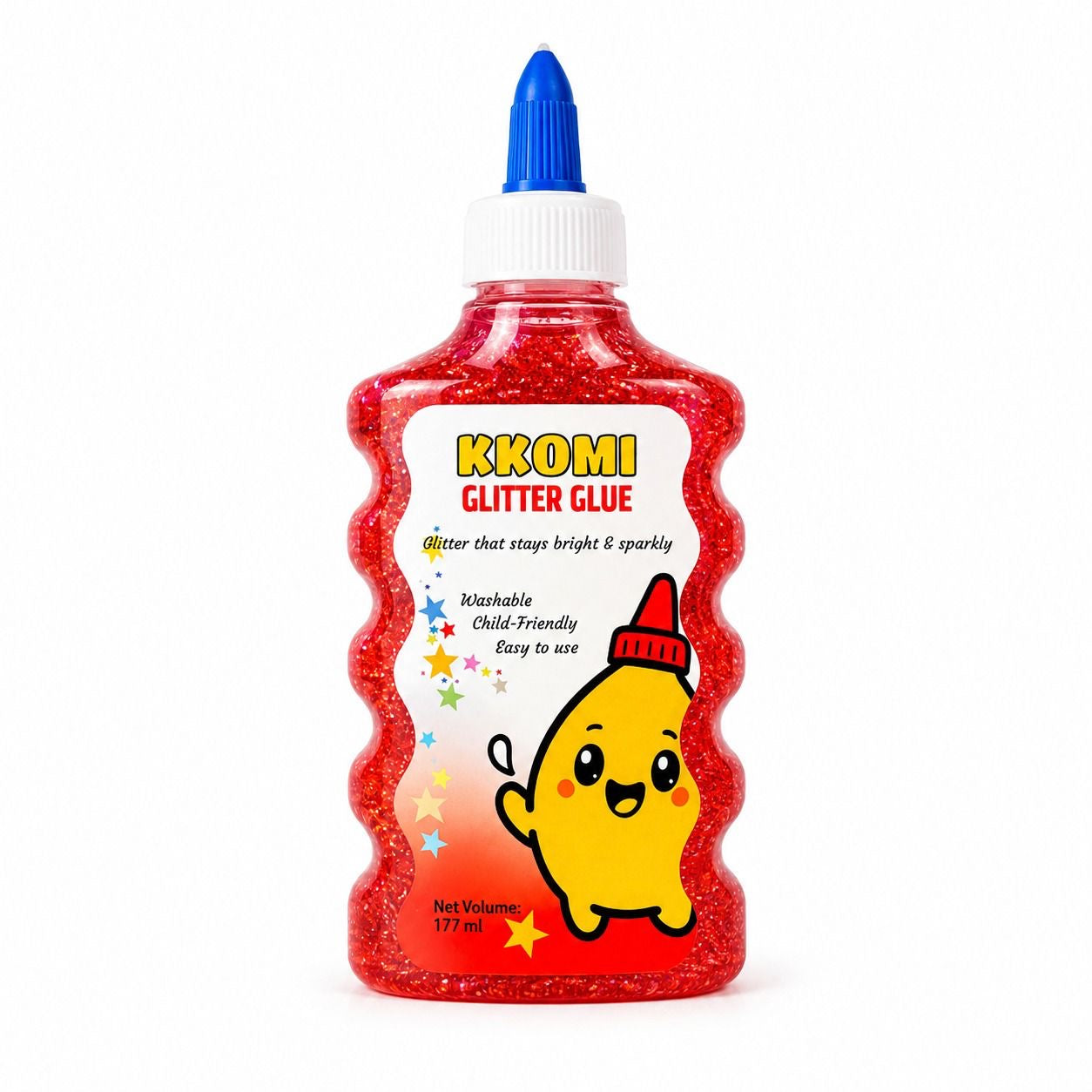 Kkomi Glitter Glue 177 ml - Red