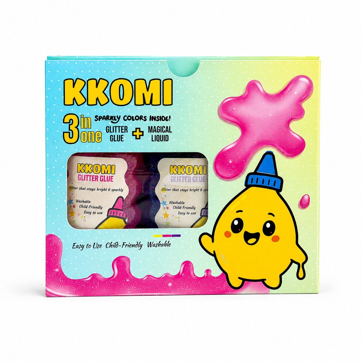 Kkomi Cosmic Spark 3-in-1 Slime Kit