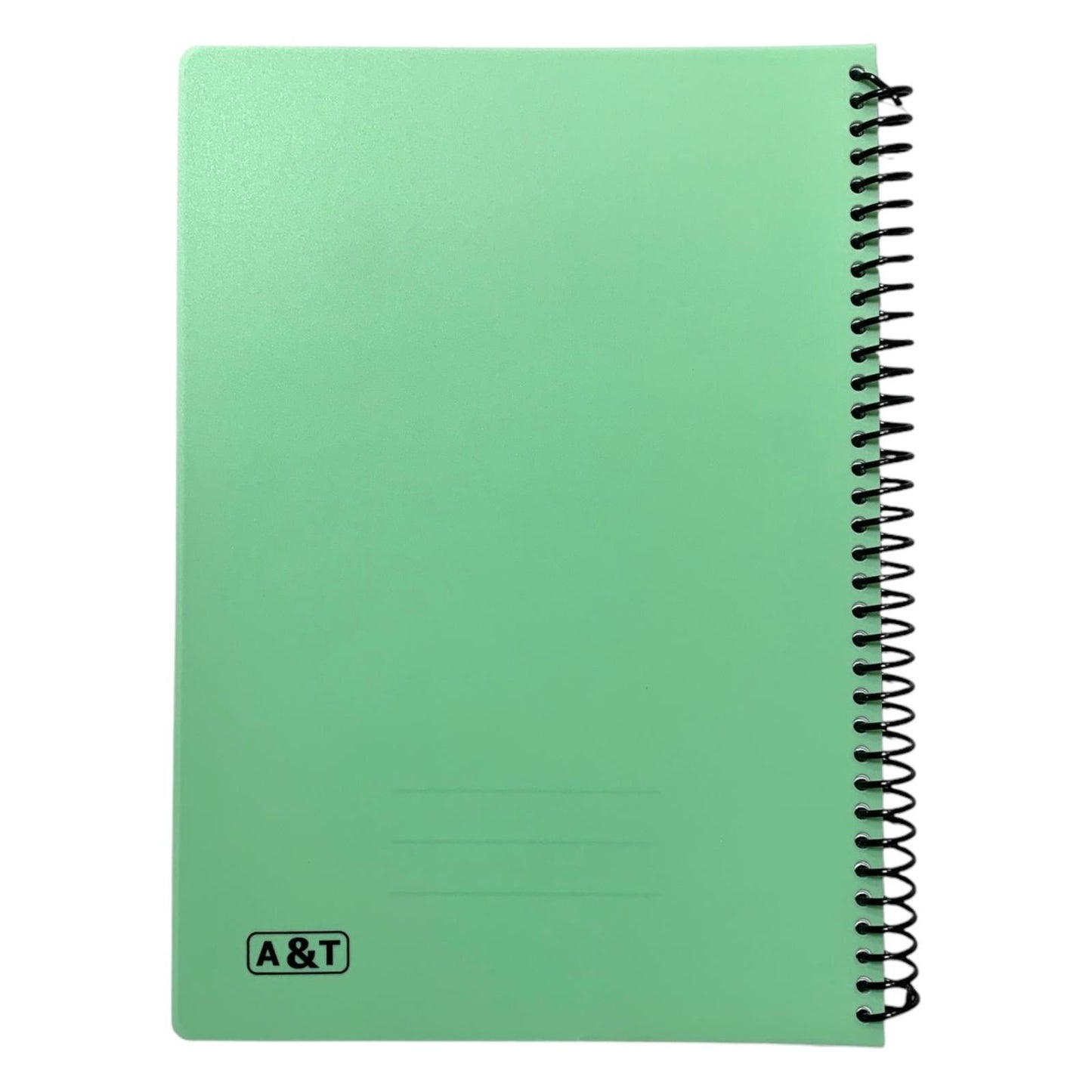 A&T Spiral Note Book 7x9" 80 Pages 4 Lines Assorted Color || دفتر سلك سادة أطلس حجم 7*9 عدد 80 ورقة 4 سطور انجليزي الوان مختلفة