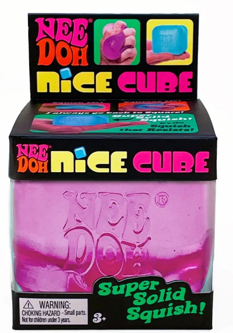 Needoh Squishy Cube Pink || نيدو سكيوشي مكعب وردي