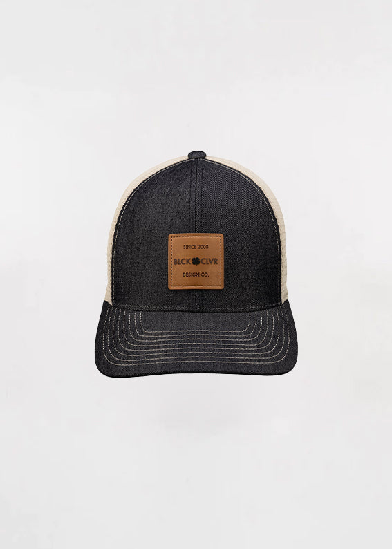 denim black adjustable black clover hat || كاب بلاك كلوفر #6