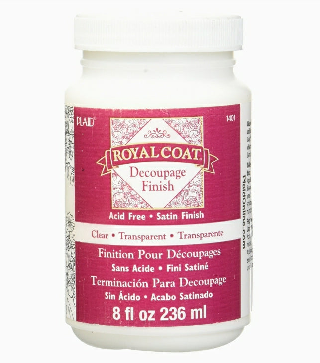 Plaid Royal Coat Decoupage Clear Satin Finish || ورنيش ديكوبادج رويال كوت