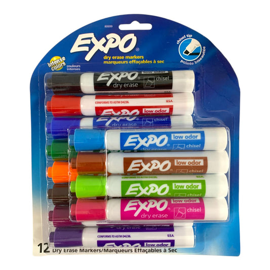 Expo Whiteboard Markers 12 Colors || اقلام سبورة اكسبو 12 لونذ