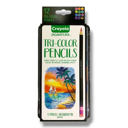 Crayola Signature Tricolor Pencils 12 Pcs || الوان خشبيه كرايولا سجنتشر قلم بثلاث درجات للون عدد 12 قلم